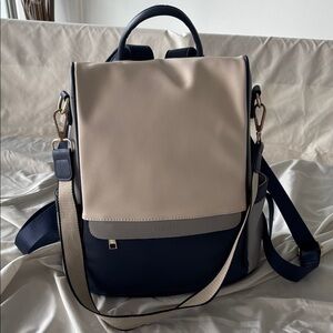 Navy, Gray and Cream Women's Backpack